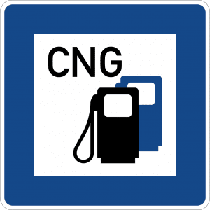 CNG road sign